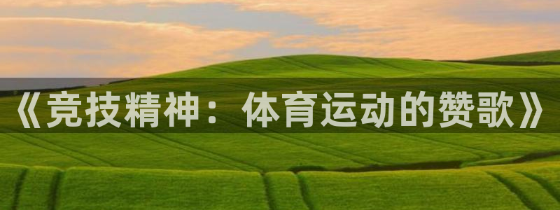 3377体育官方平台体育：《竞技精神：体育运动的赞歌